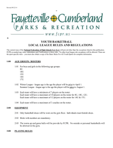 CAPE FEAR REGION BASKETBALL RULES AND REGULATIONS