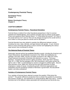 Contemporary Feminist Theory
