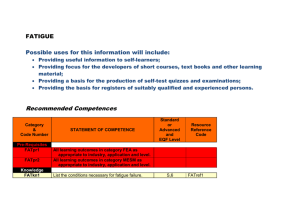 Fatigue (FAT)_Statements of Competences