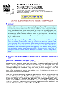 weather review during march and the outlook for april 2007