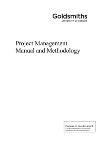 Project Management Manual and Methodology