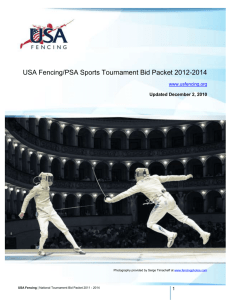 USA Fencing/PSA Sports Tournament Bid Packet