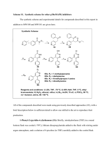 Scheme S1. Synthetic scheme for other p38αMAPK inhibitors The