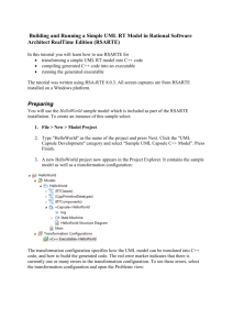 Building and Running a Simple UML RT Model in Rational Software