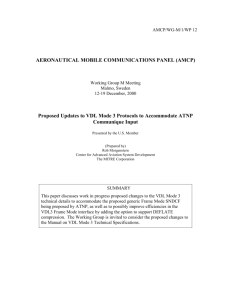 Proposed updates to VDL Mode 3 protocols to accommodate