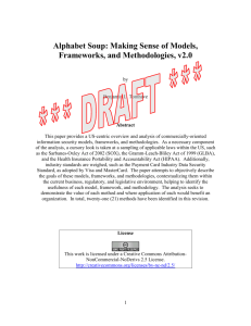 Alphabet Soup: Making Sense of Models, Frameworks, and