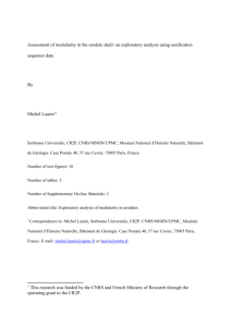 1 Assessment of modularity in the urodele skull: an exploratory