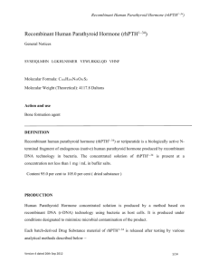 Recombinant Human Parathyroid Hormone (rhPTH1  34
