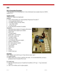 HAA Extraction Procedure