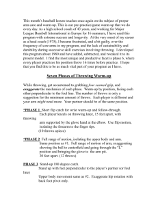 Seven Phases of Throwing Warm-up