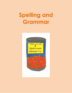 Spelling and grammar