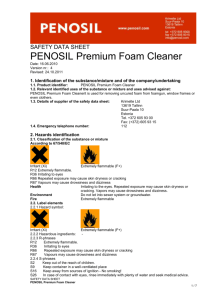 1.1. Product identifier: PENOSIL Premium Foam Cleaner