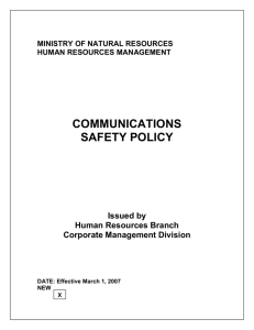 communications safety policy