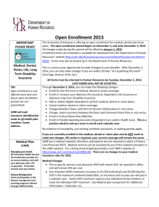 2015 Benefits Open Enrollment Information