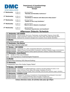 Sample Education Schedule