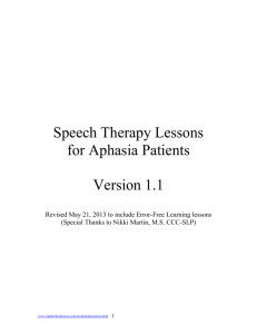 List of Lessons, with tasks and aids