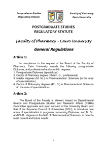 PGS-Statute - Faculty of Pharmacy