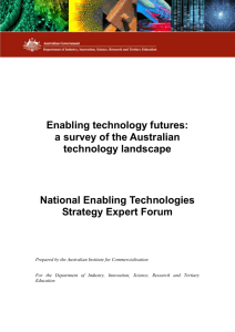 Enabling Technology Futures - Department of Industry, Innovation