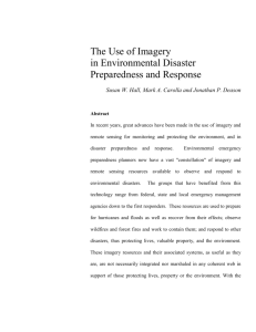 The Use of Imagery in Environmental Disaster Preparedness and