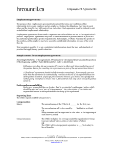 Employment Agreement Template - HR Council for the Nonprofit