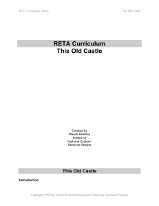 This Old Castle - Regional Educational Technology Assistance