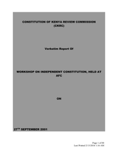 Workshop on Independent Constitution-AFC-27.9.01