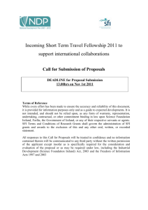 2. Objectives of the Incoming Short Term Travel Fellowship