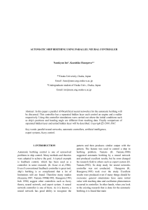 AUTOMATIC SHIP BERTHING USING PARALLEL NEURAL