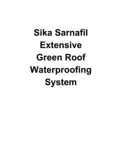 Sarnafil Guide Specification Green Roof( Extensive)