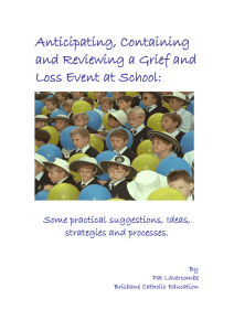 Anticipating Grief and Loss Events