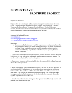 Biomes Brochure Project