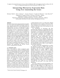 INTERPRETING MICROARRAY EXPRESSION DATA USING TEXT