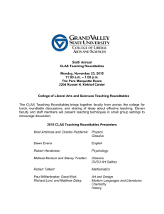 Booklet for 2015 Roundtables - Grand Valley State University