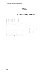 Updated FAR 29 April 2011, Agreed CSP Annex 1 CSP Paper Core