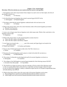 Chapter 3 Test: Ancient Egypt