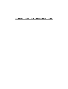 Project Plan for Pulsar Microwave Oven