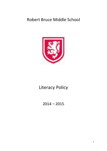 Literacy Policy - Robert Bruce Middle School