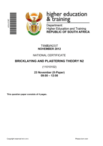 bricklaying and plastering theory n2 qp nov 2012