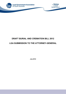 LGA Submission on Draft Burial and Cremation Bill 2012