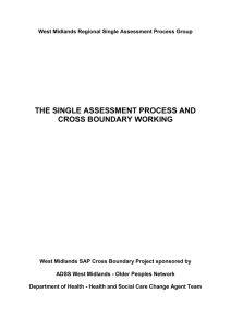 the single assessment process and