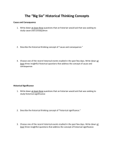 The “Big Six” Historical Thinking Concepts