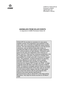 Anomalies from Solar Events