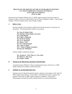MINUTES OF THE MEETING OF THE STATE BOARD OF TRUSTEES