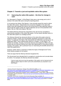 Chapter 3: Towards a just and equitable native title system