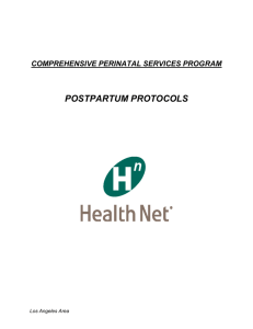 comprehensive perinatal services program combined postpartum