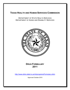 DADS Drug Formulary - Texas Department of State Health Services
