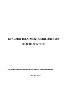 Standard Treatment Guidelines for Health Centers