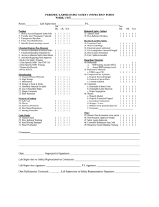 Periodic Lab Inspection Form