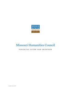 financial guide for grantees - Missouri Humanities Council