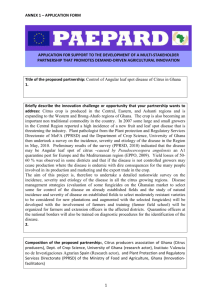 ANNEX 1 – APPLICATION FORM Title of the proposed partnership